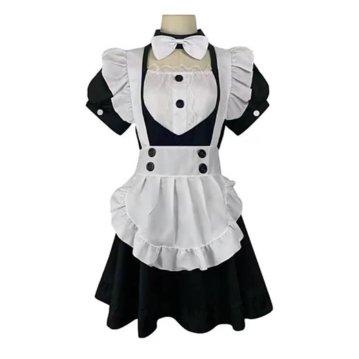 Black Red 3XL Cute Lolita Maid Costumes French Maid Dress Girls Woman Amine Cosplay Costume Waitress Maid Party Stage Costumes