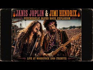 Janis Joplin & Jimi Hendrix 🔥 Psychedelic Blues Rock Explosion | Live at Woodstock 1969 (Tribute)