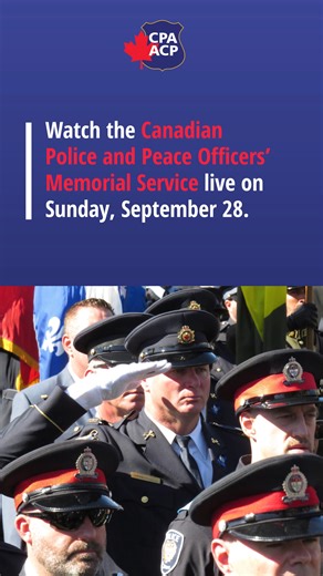 18K views · 830 reactions | Each year, Canadians pause to remember fallen officers on Police and Peace Officers’ National Memorial Day. Join the national service live on Sunday, September 28 at 10:30 AM EST: https://www.youtube.com/watch?v=x5faunVBY7o&ab_channel=CanadianPoliceAndPeaceOfficersMemorial And take a moment to honour their sacrifice by signing the card of appreciation: https://canadianpolice.org/2025/ | Canadian Police Association | Facebook