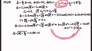 For the simple pendulum shown in Figure E3.20, the nonlinear equations of motion are given by θ⃗(t) (g)/(L) sinθ(t) (k)/(m) θ̇(t)=0 where g is gravity, L is the length of the pendulum, m is the mass attached at the end of the pendulum (assume the rod is massless), and k is the coefficient of friction at the pivot point. (a) Linearize the equations of motion about the equilibrium condition θ0=0^∘. (b) Obtain a state variable representation of the system. The system output is the angle θ(t). Figur