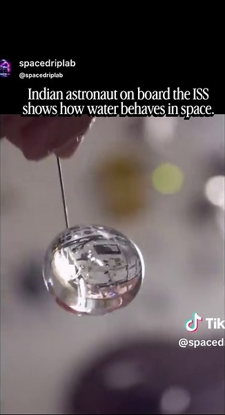 On board the International Space Station during the historic Axiom-4 mission, ISRO astronaut Shubhanshu Shukla uses a needle to set a floating water blob spinning. With no gravity to pull it down, the water responds to rotation the only way it can, it stretches outward along its axis and takes a perfect cylindrical shape, sculpted purely by centripetal force and surface tension. Then, with another precise touch of the needle, he kills the spin, and the cylinder collapses back into a sphere. Back