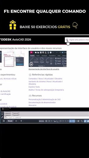 AutoCAD: Como Usar a Ajuda (F1) para Encontrar Comandos