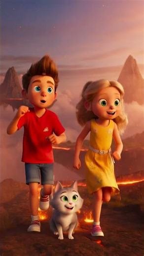 Kids Running on Floating Lava Islands 🌋 | Magical Animation 🐱 #tv