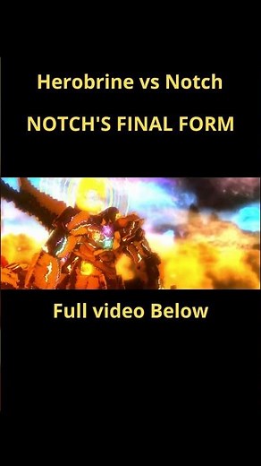 Notch's Final Form - Herobrine vs Notch #minecraft #herobrine #notch #minecraftshorts