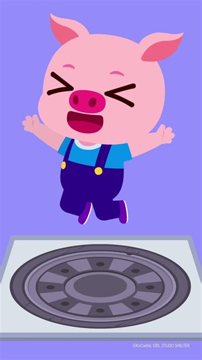 マンホールのうえでジャンプしちゃダメだよ〜！🕳️💦｜ジュニートニー #JunyTony #Shorts