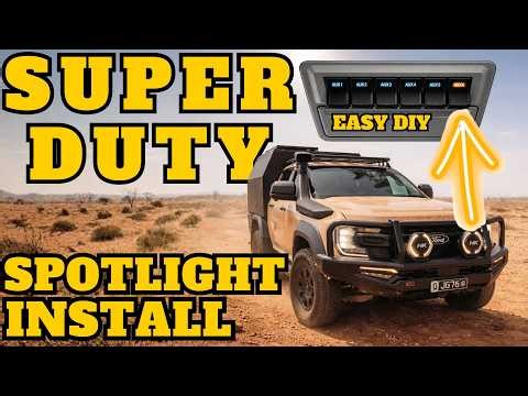 FORD RANGER SUPER DUTY AUX SWITCH Spotlight Install (Full Wiring Tutorial for Beginners)