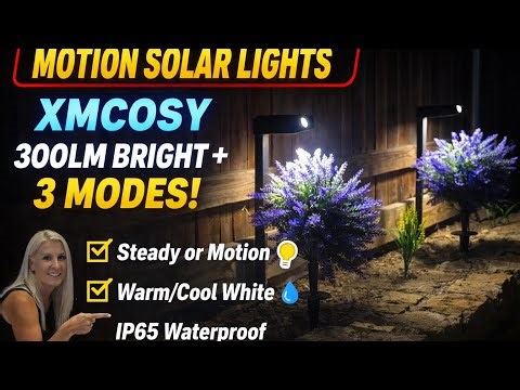 XMCOSY Motion Sensor Solar Lights Review | 3 Modes, 300LM Bright