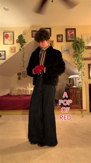Men's fall outfit ideas with a pop of red