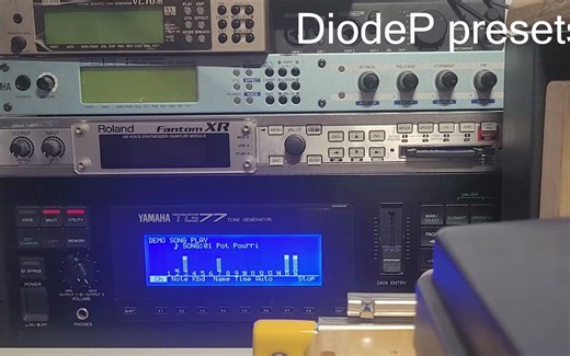 【硬音源】【FM合成器】YAMAHA TG77 音源原厂示范曲