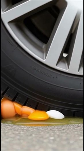 Car Tire Crushes Everything | Eggs, iPhone & Keyboard #shorts