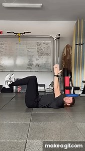 Dead bug core exercise on Make a GIF