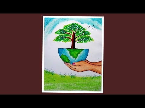 Save Nature Save Earth Drawing | World Environment Day Drawing for Beginners