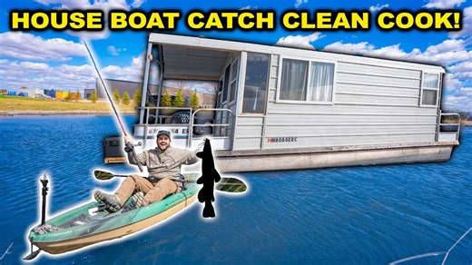 Homemade houseboat fishing adventure!
