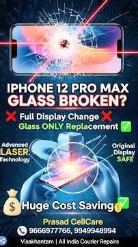 iPhone 12 Pro Max display touch glass broken?No need to change the full original display
