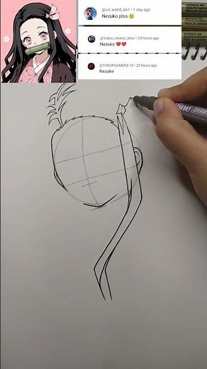 day8 - how to draw Nezuko🩷️✨#nezuko #demonslayer #kimetsunoyaiba #viralvideo #shorts #kny #tanjiro
