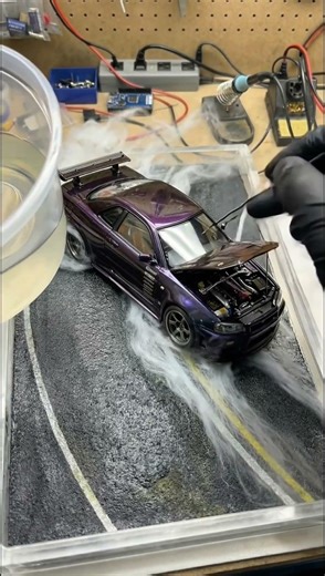 Froze a Nissan Skyline R34 Mid-Drift! 🏎️🧊
