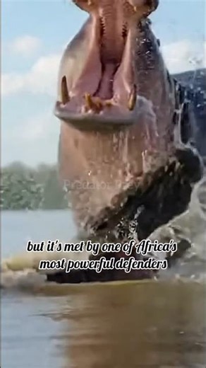 River Giants Clash: Hippo vs. Crocodile. #shortvideo #hiphop