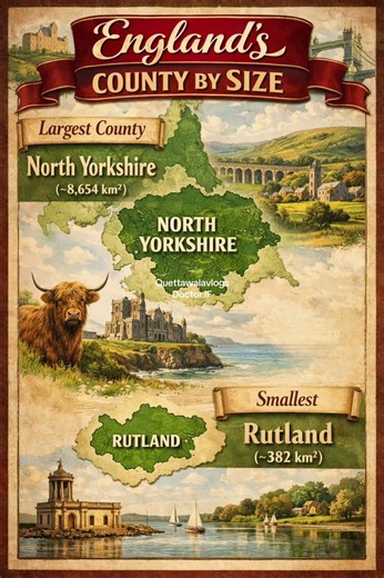 Englands County by Size largest V smallest #England #County #shorts #facts
