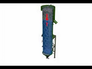 How does a flotation column cell work
