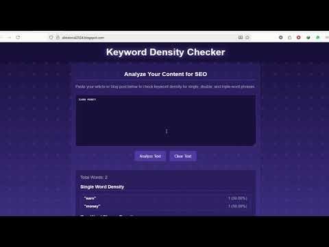 Create Keyword Density Checker Tool in HTML, CSS & JavaScript | Web Guru