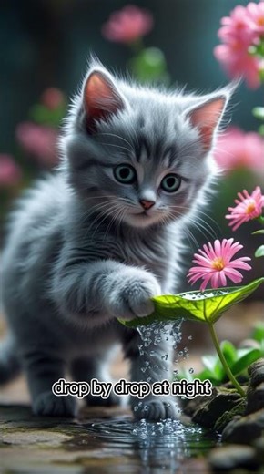 The Little Kitten Who Saved a Flower 🌸| Heartwarming Story of Kindness & Hope #cuteanimals #catstory