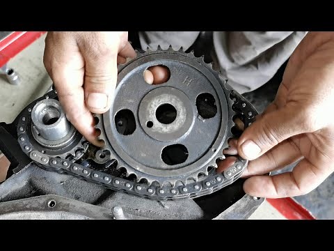 timing chain install Nissan engine and timing mark