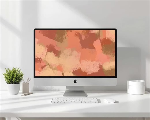 Orange Brown Beige Abstract Desktop Wallpaper, 4K Desktop, HD, Laptop Background Digital Download - Etsy