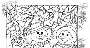 Snowman Hidden Picture Puzzle for Christmas!