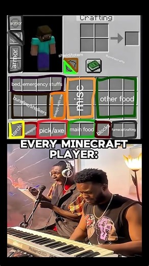 Whats your inventory layout? #minecraft #shorts #memes