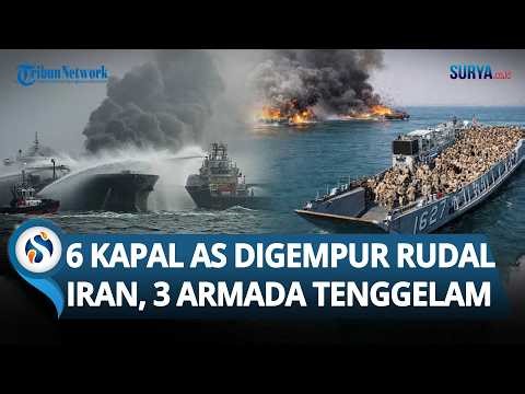 IRAN NGAMUK! 6 Kapal Perang AS Dihantam Rudal di Kuwait: 3 Tenggelam, Sisanya Rusak Parah