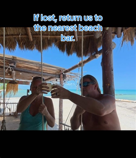 Swinging at a beach bar with ocean vibes, good drinks, and zero worries. If we go missing… check the nearest bar on the sand. 🌴🍹 #B#BeachBarVibesT#TropicalLifeB#BeachDayFunT#TravelCoupleOceanViews