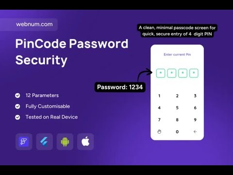 📱 FlutterFlow PIN Code Password Widget 🔐 #flutterflow #pincode #password