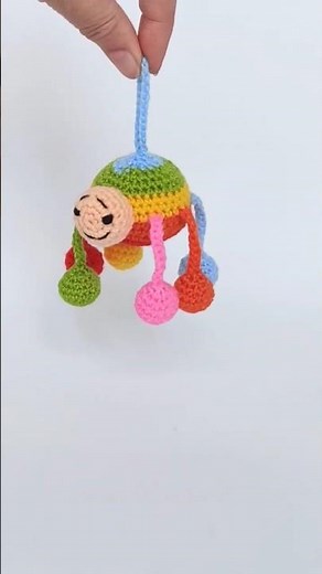 🧡Crochet spider keychain // Брелок паучок крючком💚 #amigurumi #crochet #handmade #knitting #вязание