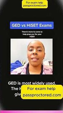 GED vs HiSET Exams #ged #hiset #adulteducation