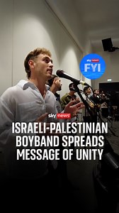 FYI met pop group as1one, the first ever Israeli-Palestinian boyband who are spreading a message of unity on their tour of UK schools #FYI #UK | Sky News