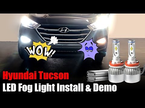 Hyundai Tucson 2016 2017 2018 2019 2020 - How to install LED fog light bulbs?