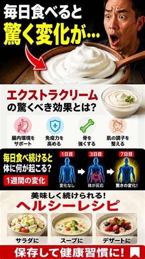 サワークリームを7日間毎日食べた結果…体に起きた驚きの変化とは？【健康効果】