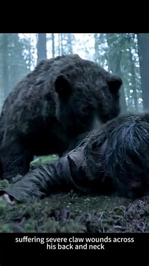 He Played Dead to Survive the Bear Attack 🐻💀 #TheRevenant #MovieClips