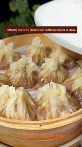 Trending simplified Chinese beef dumplings recipe in China. Do u want to try? #recipe #cooking #chinesefood #beef #dumplings #dimsum #comfortfood | foodiechina888