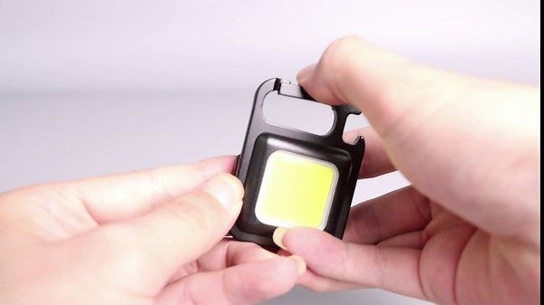 COB Mini Flashlights 500 Lumens,Keychain Small Flashlight Rechargeable 4 Light Modes with Folding Bracket Bottle Opener and Magnet for Fishing Walking Camping