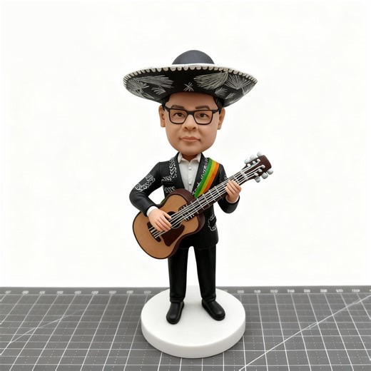 Customizable Musician Bobblehead, Polymer Clay Figurine, Guitar Player Gift - Etsy