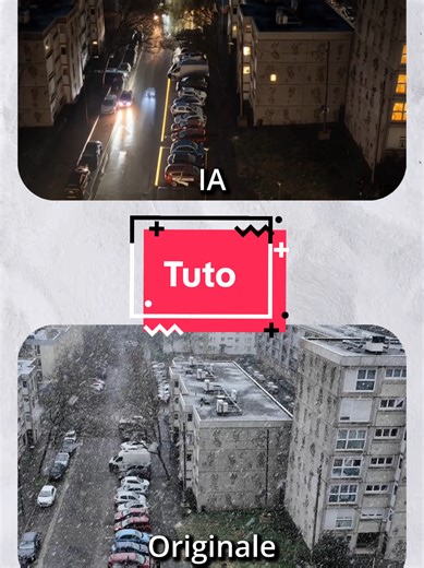 Changer la météo ou l'heure d'une vidéo grâce à l'IA ! #ia #tuto #meteo #neige #nuit