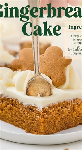 Gingerbread Cake Ingredients 2 ½ cups (300 g) all-purpose flour 1 ½ cups packed light or dark brown sugar 1 cup (230 g) unsalted butter, melted and slightly cooled 3 large eggs, room temperature 1 cup (240 ml) buttermilk (or 1 cup milk 1 tbsp vinegar, rested 5–10 min) ¾ cup (240 ml) unsulphured molasses 2 tsp ground ginger 1 ½ tsp ground cinnamon ¼ tsp ground cloves ¼ tsp nutmeg (optional) 1 ½ tsp baking soda ½ tsp baking powder ½ tsp salt Instructions Preheat oven to 350°F (175°C). Grease and l