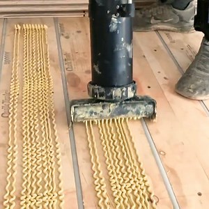 498K views · 59 reactions | This adhesive applicator spreads wood flooring glue into noodle strands — and it’s oddly satisfying to watch  Video credit: CMC Hardwood Floors, Inc. | In The Know | Facebook