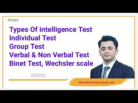 Types Of intelligence Test, Individual & group test, Verbal & non verbal, binet test, Wechsler scale