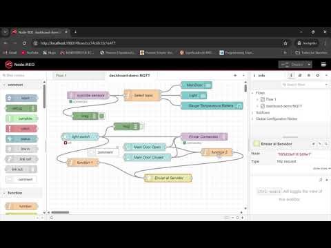 Node RED dashboard demo MQTT