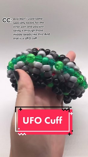 Reply to @ugh.this_bish It’s pretty simple and VERY fun!! UFO cuff! #kandi #kandikid #beading #cute #diy #foryou #scenecore #ravecore