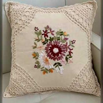 hermosos diseños de cojines creados con diferentes materiale #shorts#embroidery#crochet
