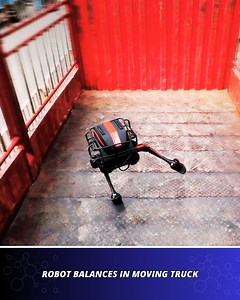 19K views · 77 reactions | Robot tackles sharp turns and sudden stops with zero support in the back of a moving truck. | Startup Selfie | Facebook