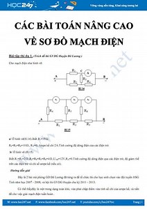 Các bài toán nâng cao về Sơ đồ mạch điện môn Vật lý 9 bồi dưỡng HSG năm học 2019-2020